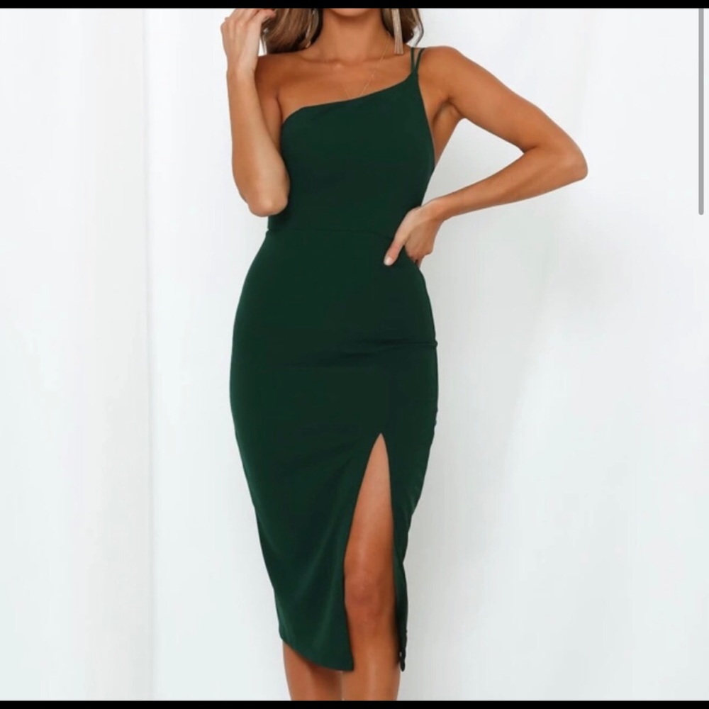 Hello Molly One Shoulder MIDI Dress
